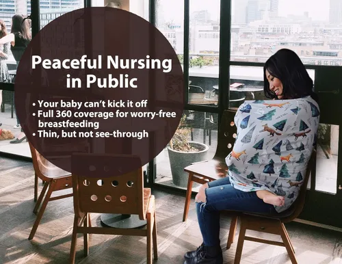 Vista 4 de Pobi Baby Premium - Funda multiusos para lactancia, fundas de asiento de auto para bebé, carrito de compras, silla alta y funda para lactancia