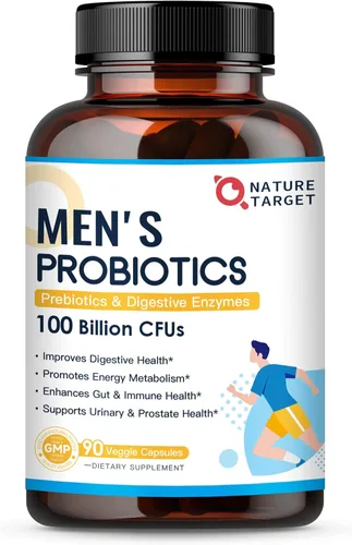 Nature Target Probióticos para hombres, salud digestiva, 90 unidades (45