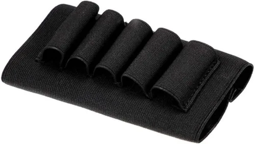 Vista 3 de HWZ Alta Elasticidad Escopeta Butt Stock 12/20 GA Shell Cartucho Titular 5 Shells/para Escopeta Shell Holder