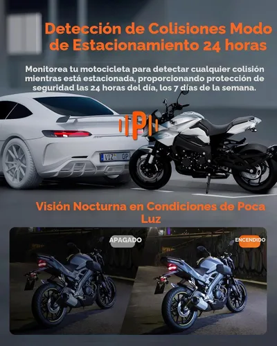 Vista 4 de Vantrue Cámara de tablero F1 4K frontal y trasera, cámara de motocicleta 4K + 1080P, cuerpo completo IP67 impermeable, GPS Wi-Fi, gran angular