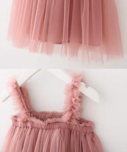 Vista 4 de BGFKS - Vestido con tutú de tul en capas para niñas pequeñas, conjunto de falda tutú de princesa con los colores del arcoíris viene con un cintillo