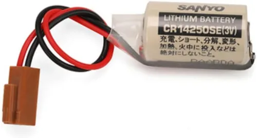 Vista 3 de YICUAA 10pcs CR14250SE 3V PLC Lithium Batteries for SANYO CR14250SE Battery 1747-BA Backup Power Supply with Brown Plug