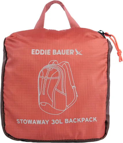 Vista 7 de Eddie Bauer Stowaway Mochila plegable Viajes Al aire libre Ligero Plegable Duradero Poliéster Ripstop 30L - Granate