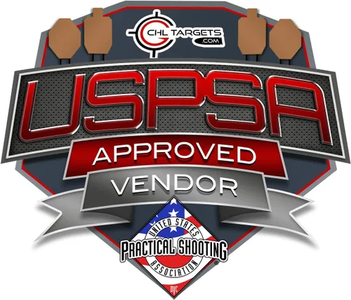 Vista 4 de Objetivos oficiales de cartón USPSA/IPSC, objetivo de torso para competición, objetivo de tiro de silueta, objetivos de cartón. Fabricado en EE. UU