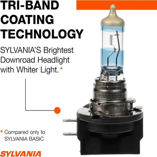 Vista 7 de SYLVANIA H11B foco delantero de luz halógena Ultra SilverStar, contiene 2 focos