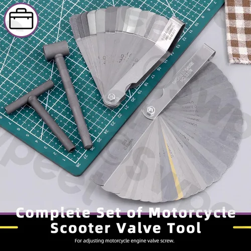 Vista 3 de Swpeet Juego de 4 piezas de herramientas de ajuste de válvulas, ajuste de tornillos de válvula de motor de motocicleta, incluye herramienta