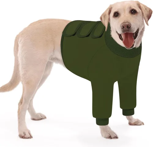 Vista 11 de KOESON Manga de recuperación para perros para piernas delanteras, traje suave de recuperación de mascotas después de la cirugía, protector de codo