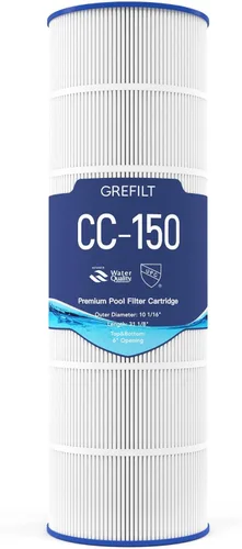Cartucho de filtro de piscina CC150, compatible con Pentair Clean & Clear 150, reemplaza a Pleatco PAP150, Unicel C-9415, Pentair R173216, 150 pies