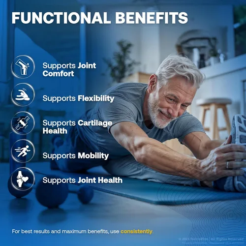 Vista 4 de NutraRize Paquete de 2 cápsulas Arthro MD+, soporte articular oficial de Arthro MD, fórmula totalmente natural para apoyar la flexibilidad