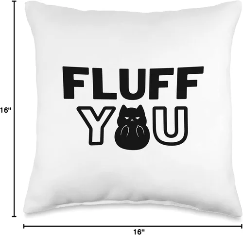 Vista 4 de jovy fits Divertidos amantes de la pelusa Almohada de regalo para mamá gata, 16 x 16 pulgadas, multicolor