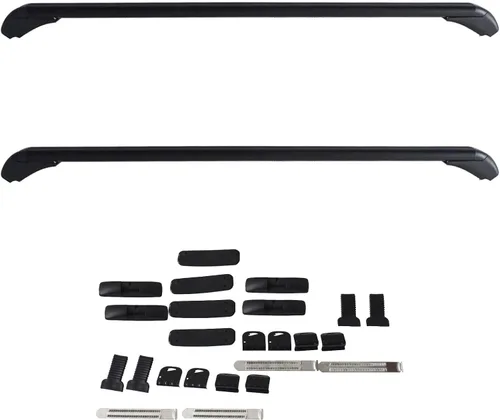 Vista 4 de Portaequipajes superior para portaequipajes, barra transversal, universal, de aluminio, ajustable, repuesto para 43.3 pulgadas