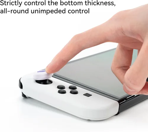 Vista 4 de GeekShare Cute Silicone Joycon Thumb Grip Caps Kawaii Thumbstick Caps Joystick Cover Compatible with SwitchOLEDSwitch Lite,2Pairs4PCS - Cream Heart