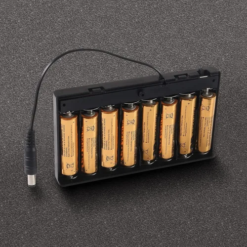 Vista 6 de Aobao 3 unids 8x1.5V 12V AA caja de la caja del sostenedor de la batería con DC 0.217x0.083 in conector macho con cable interruptor