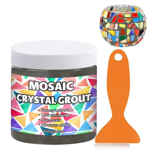 Vista 15 de Lechada de cristal de mosaico, herramientas de azulejos de mosaico, accesorios de mosaico, esencial para lechada hecha a mano y perfecto