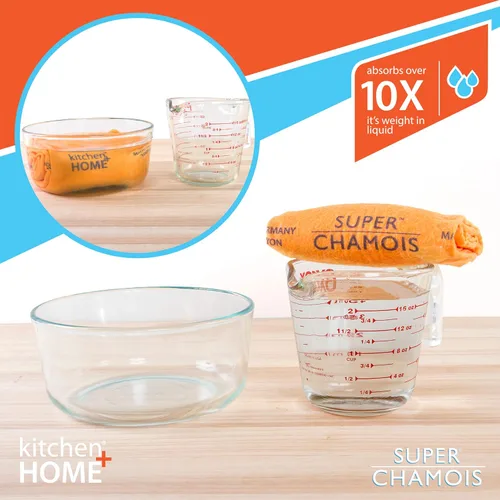 Vista 4 de Super Chamois - Paño superabsorbente, paquete de 6 unidades - Absorbe hasta 20 veces su peso en líquido.