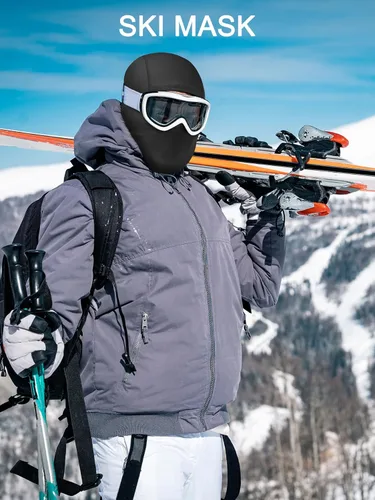 Vista 5 de Pasamontañas, secado rápido, secado rápido, suave, elástico, tela CoolMax de EE. UU., diseñada para deportes, protección contra el polvo solar UPF50