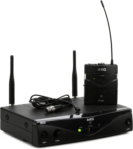 Vista 8 de AKG Pro Audio WMS420 Vocal Set Banda Un sistema de micrófono inalámbrico con receptor estacionario SR420 y transmisor de mano HT420