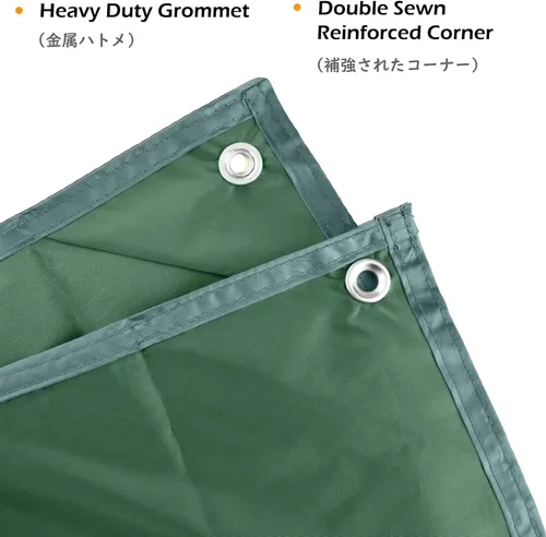 Vista 3 de TRIWONDER Hamaca para lluvia, mosca, lona impermeable, tienda de campaña, huella, tela de suelo, para mochileros, refugio de campamento