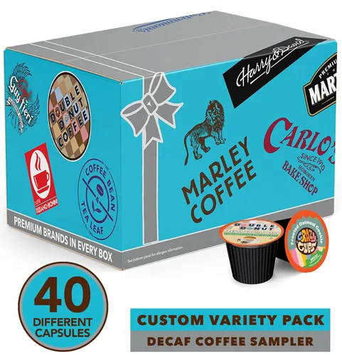 Vista 2 de Paquete variado de cápsulas de café descafeinado con sabor, excelente mezcla de cápsulas de café descafeinado compatibles con todas las cafeteras