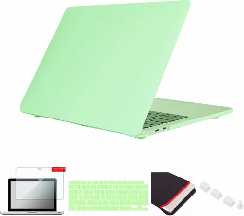 Vista 46 de Pack 5 en 1 de carcasa para MacBook Air, de Se7enline, de plástico duro, tacto suave, con protector de teclado de silicón, protector de pantalla
