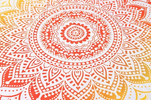 Vista 7 de Popular Handicrafts - Esterilla de yoga india redonda, mandala redondo, manta para playa, tapiz Hippy Boho Gypsy de algodón, mantel, toalla