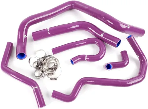 Vista 7 de G-PLUS Kit de abrazaderas de manguera de refrigerante de radiador de silicona compatible con Honda Civic EK4/9 tipo Rdc 2 Dohc B16A/B B18C, negro