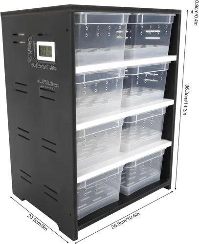 Vista 7 de DNYSYSJ Caja de alimentación de acrílico, tanque de cría de reptiles, insectos, mascotas, reptiles, caja de cría para insectos pequeños, araña