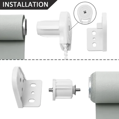 Vista 13 de NUTRO CHILL Persianas para ventanas interiores, persianas opacas con aislamiento térmico, persianas con protección UV para el hogar, puerta, cocina