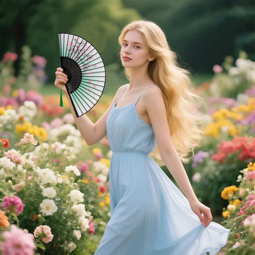 Vista 4 de YKYUASD 4 abanicos florales de mano para mujer, abanicos plegables de bambú de seda, plegables, estilo chino, japonés, patrón retro para bailar
