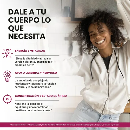 Vista 3 de Vitamina B-Complex orgánico USDA B5 ácido pantoténico B12 metilcobalamina B1 tiamina B6 piridoxina B7 biotina B9 ácido fólico B3