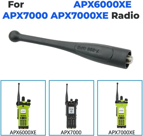 Vista 2 de Paquete de 2 antenas para APX 6000 Radio Short Antena APX 6000XE APX 4000 APX 7000 8000XE SRX 2200 Stubby Antena 764-870 MHz Banda única 7-800