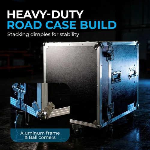 Vista 7 de Universal Flight Utility & Storage Case con cajones y compartimentos y tablero de ruedas bien remachado de alta calidad doble borde lengüeta