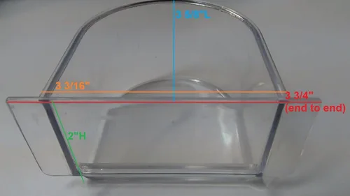 Vista 2 de Lote de 12 tazas alimentadoras de agua de semillas de plástico transparente para jaula de pájaros