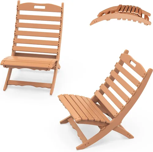 Vista 12 de IVY&LANE Xavier - Juego de 2 sillas portátiles Silla plegable Adirondack Onda Plástico HDPE Aqua Resistente a todo tipo de clima