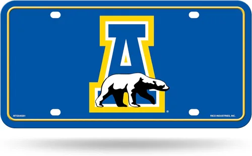 Vista 55 de NCAA etiqueta de metal para auto, negro