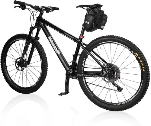 Vista 5 de Rhinowalk Soporte para botella de asiento de ciclismo con bolsillo para botella de agua para MTB, montaña, bicicleta de carretera