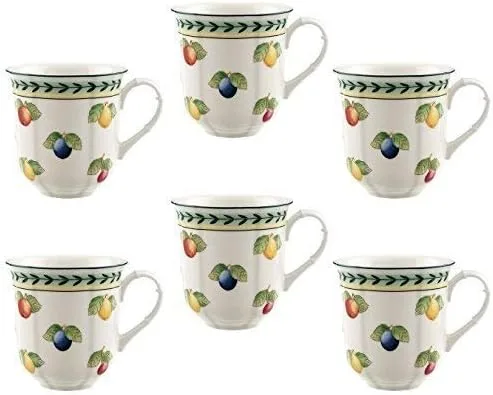Vista 3 de Villeroy Boch - Juego de 6 tazas de jardín francés 10 onzas