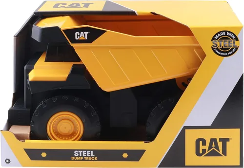 Vista 4 de Cat Construction Toys, Steel Dump Truck 16" - Real Steel Body, Working Dump Bed, Oversize All-Terrain Wheels, Heavy-Duty Construction Vehicle for