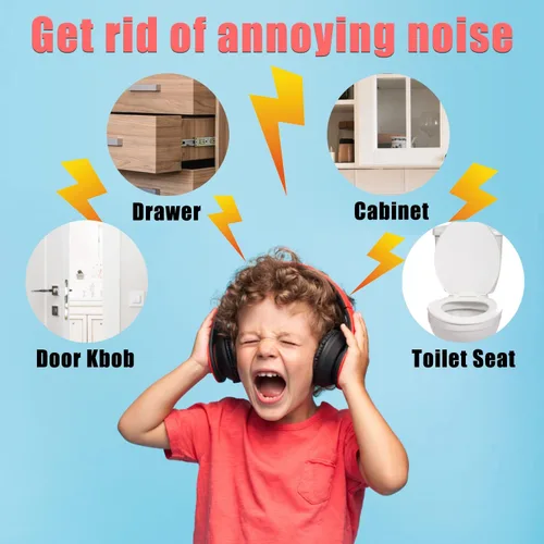 Vista 3 de LOMIMOS 200 piezas de parachoques para puerta de gabinete, suave autoadhesivo, transparente, amortiguador de sonido, almohadilla protectora de goma