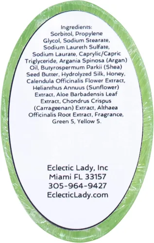 Vista 4 de Eclectic Lady - Barra de jabón de champú Forest Rain con aceite de argán puro, proteína de seda, proteína de miel y extractos de flor de caléndula