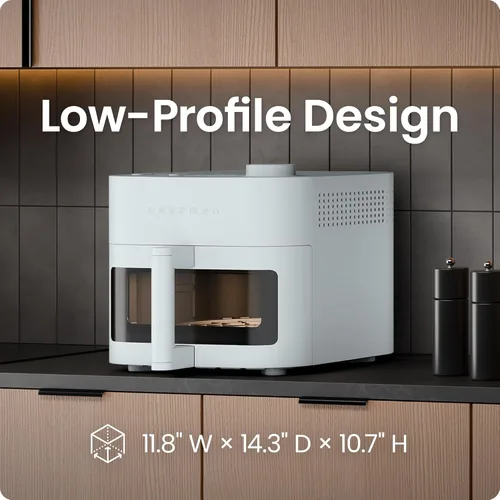 Vista 9 de Chefman Freidora de aire Crispinator 7 en 1 con capacidad de 8 cuartos de galón, temperatura máxima de 450 °F y tecnología TurboFry Pro