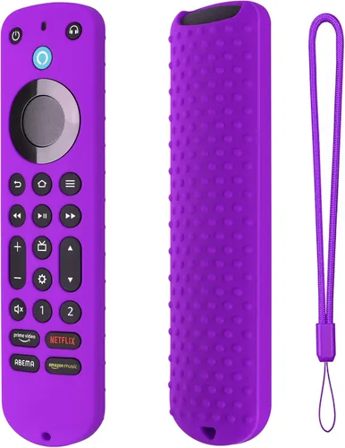 Vista 9 de Funda de silicona para Voice Remote Pro 2022, funda de silicona para control remoto por voz Pro 2022 con cordón (negro)