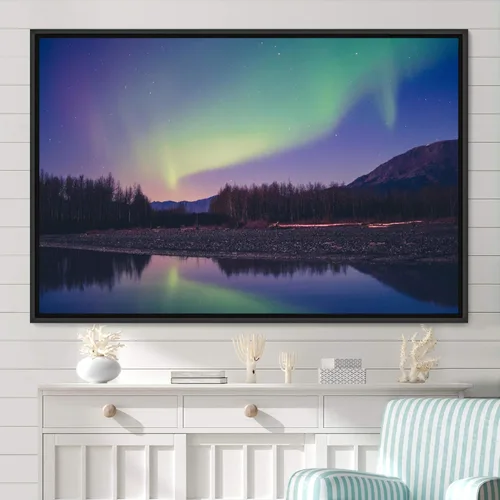 Vista 31 de SIGNWIN Framed Canvas Wall Art Dayspring Astronomy & Space Contemporary Cosmic Dramatic Green Group Photography Realism - 16x24 inches