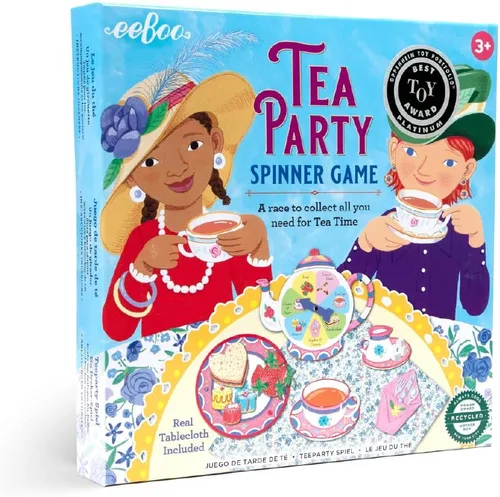 Vista 16 de eeBoo Kitten's Time for Tea Spinner Game, Story Building, 2-4 jugadores