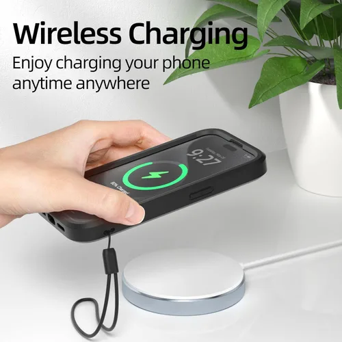 Vista 7 de WXR Compatible con iPhone 15 Pro, parachoques de silicona suave y parte trasera de policarbonato duro transparente e interior de policarbonato duro