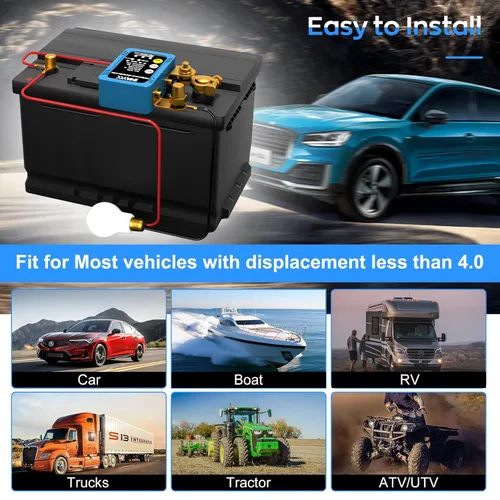 Vista 6 de IMAYCC Interruptor de apagado para automóvil, interruptor remoto de desconexión de batería de 12 V, 240 A, interruptor de apagado de batería