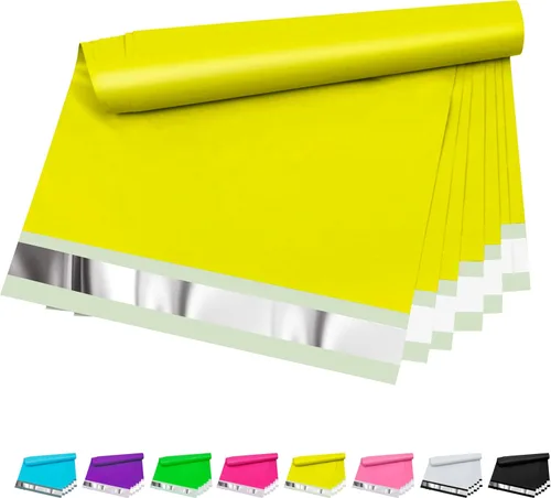 Vista 17 de Sobres de polietileno de 10 x 13 pulgadas, 100 unidades, sobres de correo de plástico morado con grosor de 2.4 milésimas de pulgada, bolsas de envío