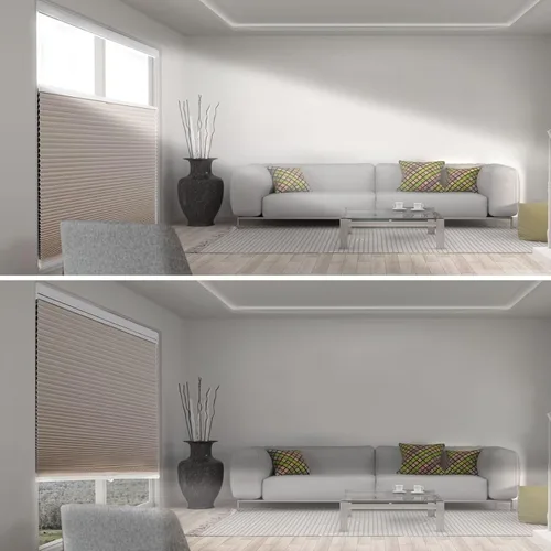 Vista 5 de MYshade Persianas Celulares Sin Cordón de Arriba Hacia Abajo y de Abajo Hacia Arriba, Persianas Opacas para Ventanas Interiores, Persianas