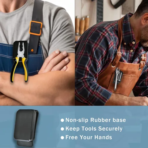 Vista 6 de Soporte magnético para herramientas, funda de herramientas súper fuerte, clip de cinturón magnético de neodimio, funda de cuero para tornillos