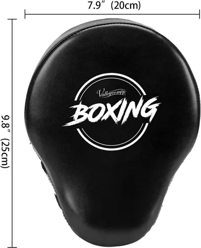 Vista 4 de Valleycomfy - Manoplas de boxeo curvadas de piel sintética para entrenamiento